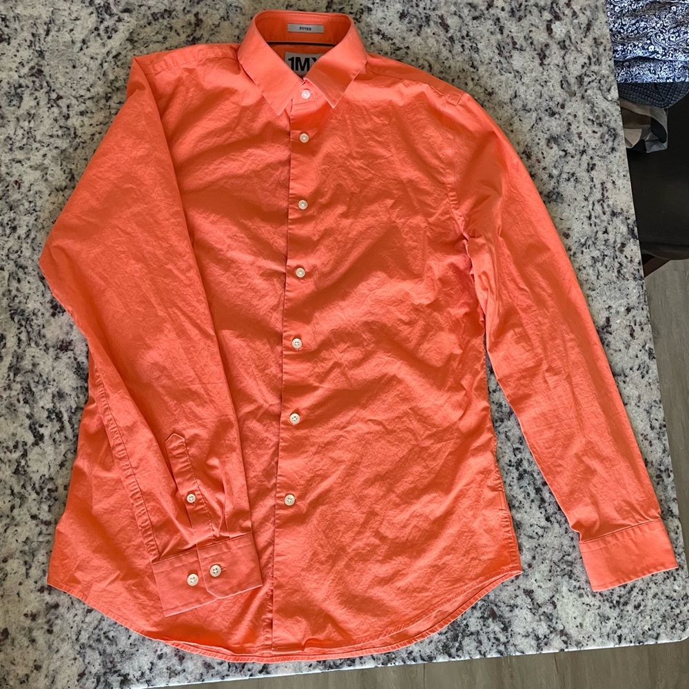 Orange Express 1MX fitted, size M, long sleeve casual bottom down, beauty color